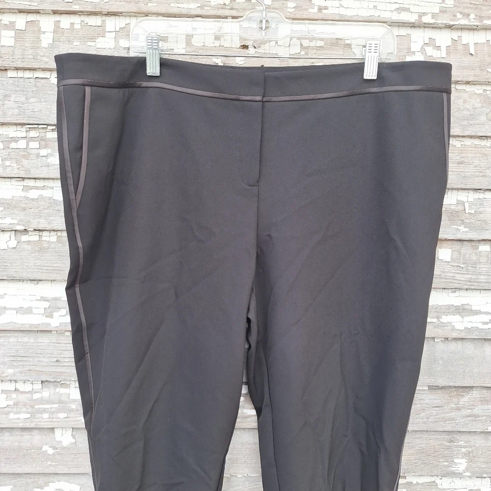 Lafayette 148 New York Black Trousers Manhattan Size 18 NWT